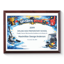 Eishockey-Star-Schuljahresendpreis für Kinder