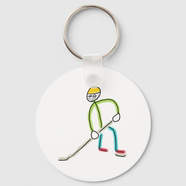 Eishockey Stickman Schlüsselanhänger (Vorderseite)