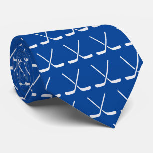 Eishockey Sticks Muster blauer Hintergrund Krawatte