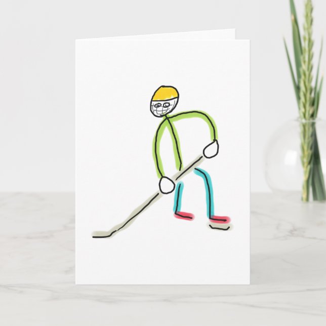 Eishockey-Stockmann Karte (Vorderseite)