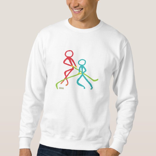 Eishockey-Stockmänner Sweatshirt (Vorderseite)