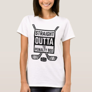 Eishockey Straight Outta Strafbank Lustige Männer T-Shirt