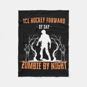 Eishockey-Stürmer bei Tag Zombie bei Nacht Lustige Fleecedecke