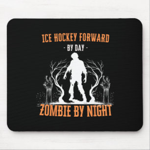 Eishockey-Stürmer bei Tag Zombie bei Nacht Lustige Mousepad