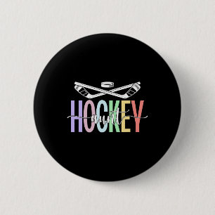 Eishockey-Tante Boho Eishockey-Spielerin Tante  Button
