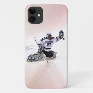 Eishockey-Torhüter mit Zeichnend Namen Case-Mate iPhone Hülle