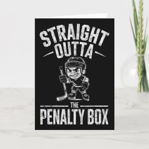 Eishockey-Torhüter-Spieler Junge Straight Outta Th Karte