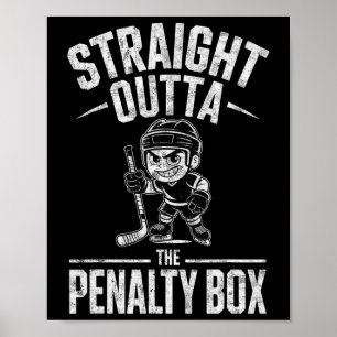 Eishockey-Torhüter-Spieler-Junge Straight Outta Th Poster