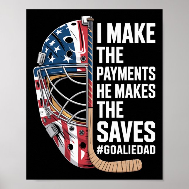 Eishockey-Torwart-Vater  Poster (Vorne)