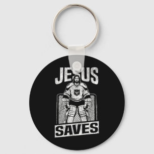 Eishockey Torwart Vintage Torwart Jesus Jesus S Schlüsselanhänger