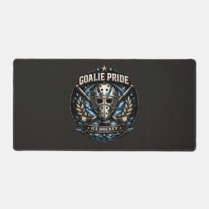 Eishockey-Torwartmaske Vintage-Sportspuck-Design Schreibtischunterlage