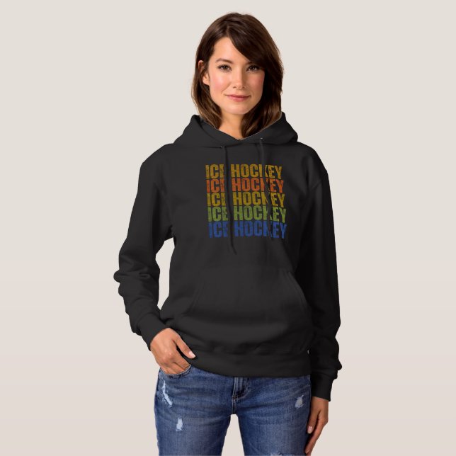 Eishockey-Typografie Hoodie (Vorne ganz)