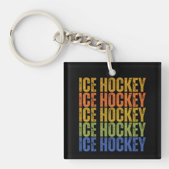 Eishockey-Typografie Schlüsselanhänger (Vorderseite)