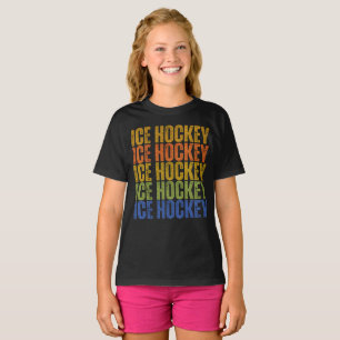 Eishockey-Typografie T-Shirt