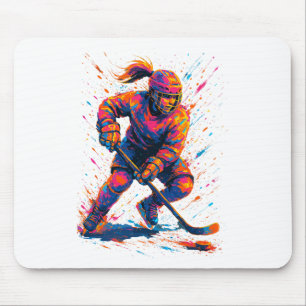 Eishockey und Eishockey-Grafik Frauen Mousepad