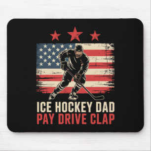 Eishockey Vater Papa Zahlen Fahrt Klatschen Mousepad