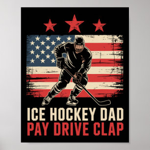 Eishockey Vater Papa zahlt Fahrt klatschen Poster