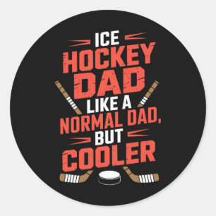 Eishockey-Vater wie ein normaler Vater, aber coole Runder Aufkleber