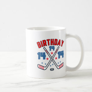Eishockey Vierzehn Geburtstag Junge 14. Party Jung Kaffeetasse