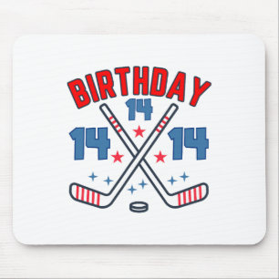 Eishockey Vierzehn Geburtstag Junge 14. Party Jung Mousepad