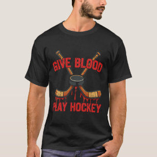 Eishockey Vintage Blut spenden Eishockey spielen T-Shirt