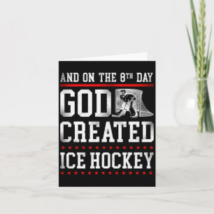 Eishockey Vintage Glaube Gott Leistung Karte