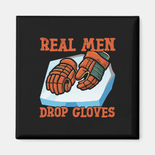 Eishockey-Vintage-Handschuhe Echte Männer lassen H Magnet