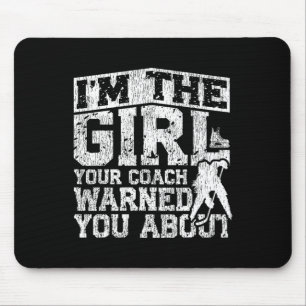 Eishockey Vintage Mädchen Ich bin das Mädchen vor  Mousepad