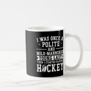 Eishockey-Vintage-Mädchen Ich war einmal ein höfli Kaffeetasse