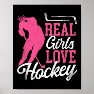 Eishockey Vintage Mädchen  Poster