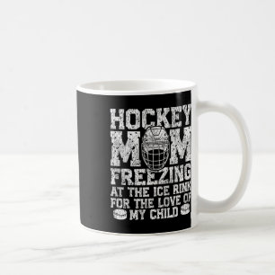 Eishockey Vintage Mama Mutter Hockey-Mama Einfrier Kaffeetasse