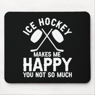 Eishockey Vintage Maske Eishockey Macht Mich Glück Mousepad