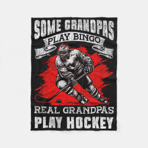 Eishockey Vintage Opa Einige Opas spielen Bing Fleecedecke