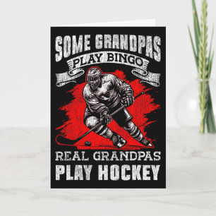 Eishockey Vintage Opa Einige Opas spielen Bing Karte