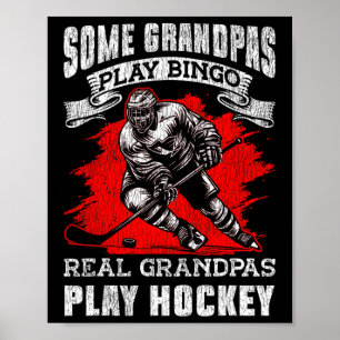 Eishockey Vintage Opa Einige Opas spielen Bing Poster