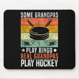 Eishockey Vintage Opa Retro Einige Opas Pla Mousepad