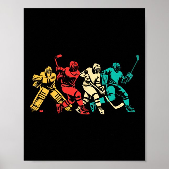 Eishockey Vintage  Poster (Vorne)