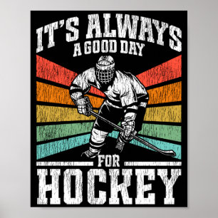Eishockey Vintage Retro Ein guter Tag für Hockey Poster