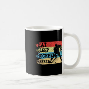 Eishockey Vintage Retro Essen Schlafen Hockey Wied Kaffeetasse