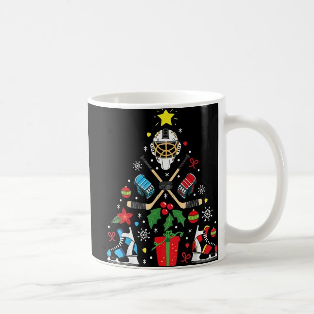 Eishockey Weihnachtsbaum Ornaments Spaß Weihnachte Kaffeetasse (Rechts)