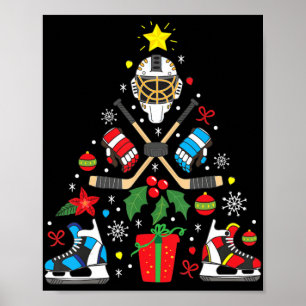 Eishockey Weihnachtsbaum Spaß Weihnachtsgeschenk B Poster