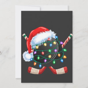 Eishockey Weihnachtsmann Hockey Ball Weihnachten S Karte