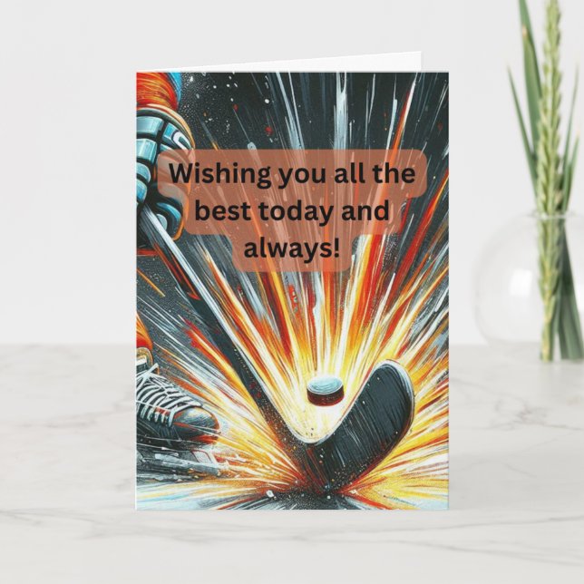 Eishockey wünscht Slapshot! Karte (Vorderseite)