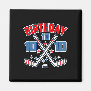 Eishockey Zehn Geburtstag Junge 10. Party Jungen A Magnet