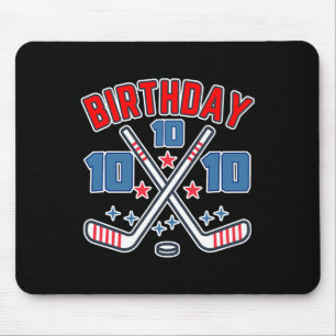 Eishockey Zehn Geburtstag Junge 10. Party Jungen A Mousepad