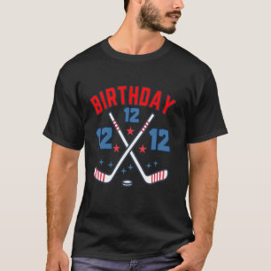 Eishockey Zwölf Geburtstag Junge 12. Party Jungen T-Shirt