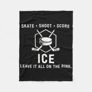Eishockeybahn Skate Shoot Score _1 Fleecedecke