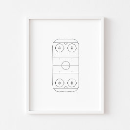 Eishockeyfeldrandart Poster