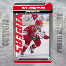 Eishockeyhandelskarte für Rot-Metal-Eishockey Magn