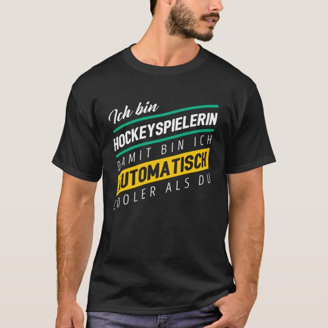 Eishockeymädchen Hockeygib für Eishockeyspieler T-Shirt (Vorderseite)